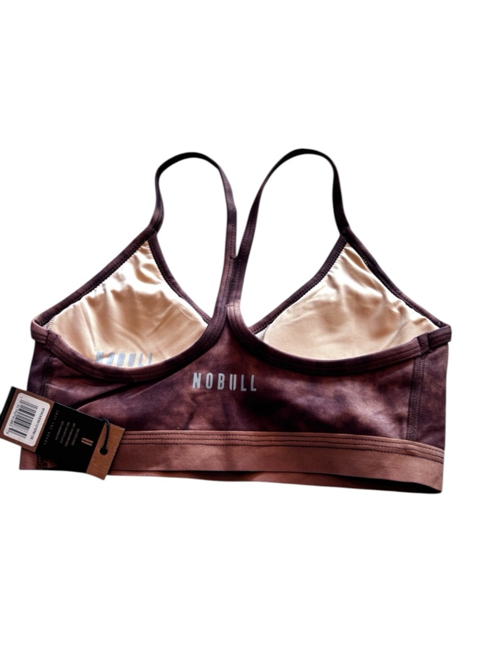 NOBULL Project Cross Back Sports Bra Brown Tie Dye Athletic Gym - Picture 3 of 3